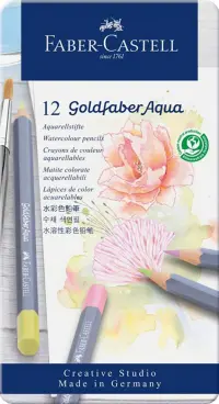 Карандаши акварельные "Goldfaber Aqua", 12 пастельных цветов