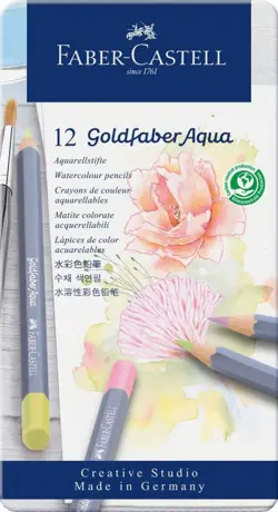 Карандаши акварельные "Goldfaber Aqua", 12 пастельных цветов