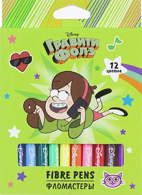 Фломастеры Eco Гравити Фолз 12 цветов 133₽