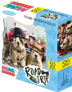 Фигурный деревянный пазл. Road trip, 50 деталей