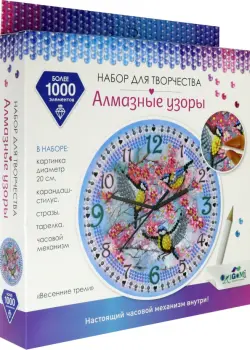 Алмазные узоры. Часы. Весенние трели