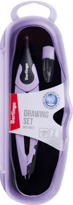 Готовальня "Instinct", 2 предмета, циркуль 135 мм, лаванда