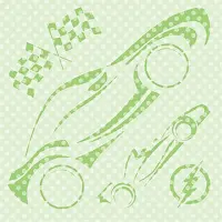 Трафарет "Спортивные автомобили", 180 мкм, 100x100 мм