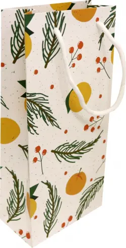 Пакет подарочный "Christsmas fruits. Мандарины", 15х32 см
