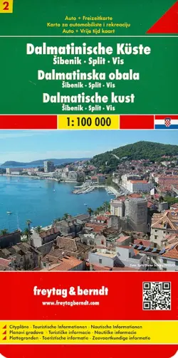 Dalmatian Coast - Sibenik - Split - Vis. 1:100 000