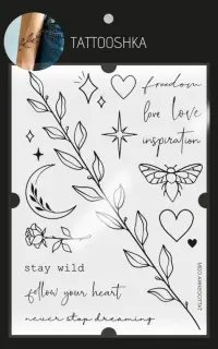 Временная татуировка "Freedom Love"