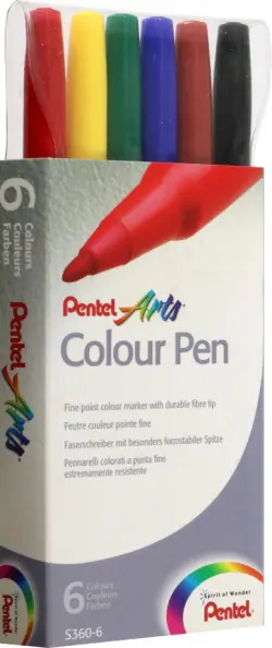 Фломастеры Pentel "Color Pen", 6 цветов