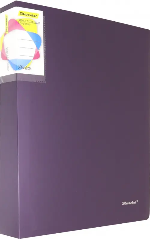 Папка на 4 кольцах Perlen цвет сиреневый металлик А4 202₽