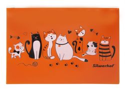 Папка на молнии "ZIP. Cats", цвет: оранжевый, А4