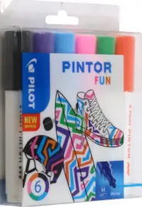 Набор маркеров "Pintor Fun", 6 цветов