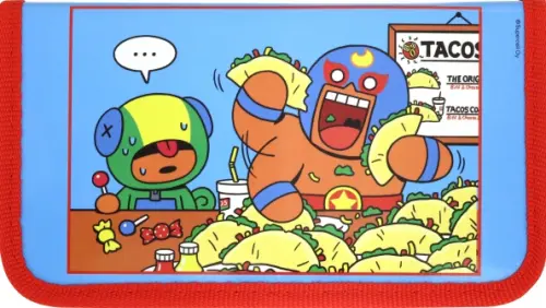 

Пенал. Brawl Stars. Леон и Эль Примо, Голубой