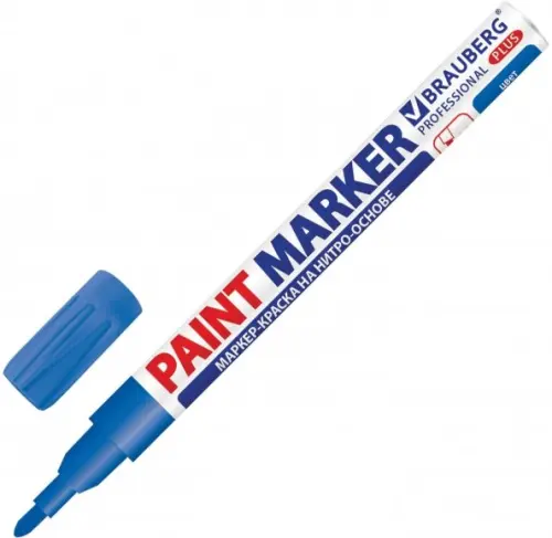 

Маркер-краска "Paint marker", 2 мм, синий, Белый