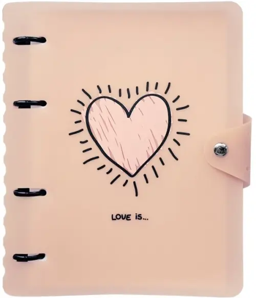 

Тетрадь на кольцах "Love is", 212х173 мм, 120 листов, клетка, Жёлтый