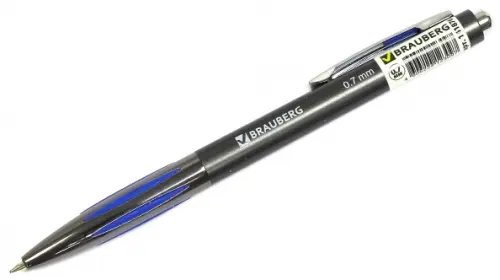 

Ручка шариковая автоматическая "RBP042", синяя, Серый