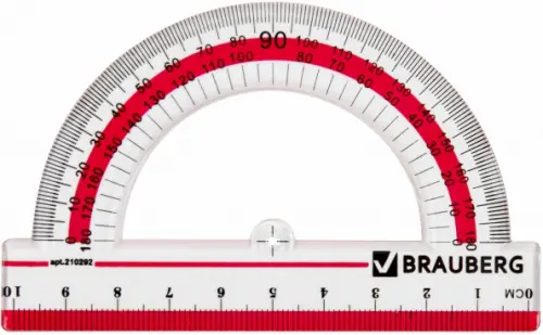 

Транспортир "Сrystal", 180°/10 см, прозрачный, Серый