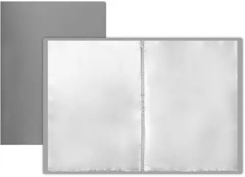 Папка с 20 файлами А4 серая 100₽