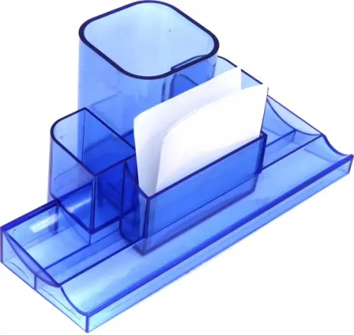 Подставка д/канцелярских принадлежностей TURRET прозрачно-синий(M-1895)