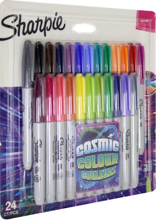 Набор маркеров перманентных SHARPIE 24 штуки, цвета космические