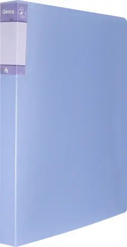 Папка с металлической пружиной, скоросштватель (A4, пластик, голубая), (GEM07PAZURE)