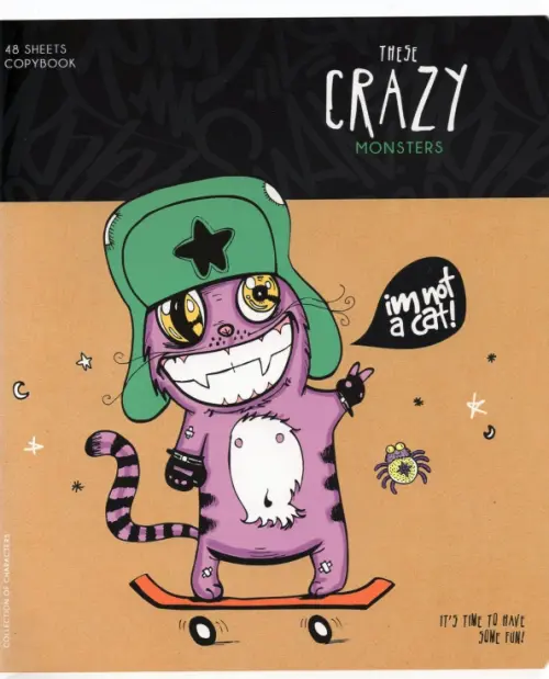 

Тетрадь "Crazy monsters", А5, 48 листов, клетка, в ассортименте (Т48кТЛ_34311)