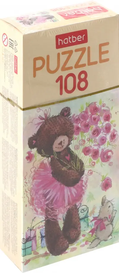 

Пазл. Вязаные Мишки, 108 элементов, Жёлтый