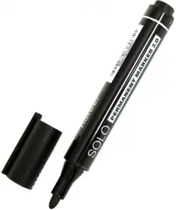 Маркер перманентный Solo, черный