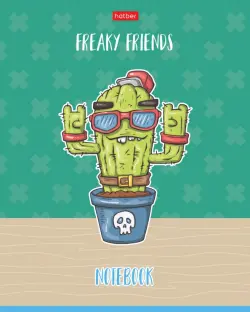 Тетрадь Freaky friends, 40 листов, А5, клетка, в ассортименте