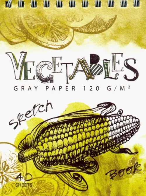 Скетчбук 40 листов А6 гребень Кукуруза серый 97811 100₽
