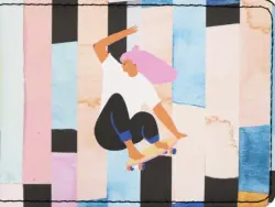 Обложка для студенческого билета" Skater. Девочка" (IST019)