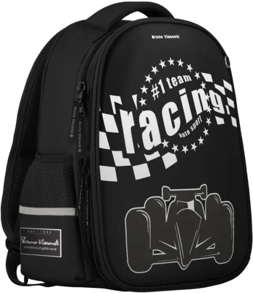 

Рюкзак с эргономичной спинкой. Racing, Чёрный