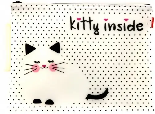 

Папка для тетрадей "Котеночек белый", А4, силикон (14-004/01)