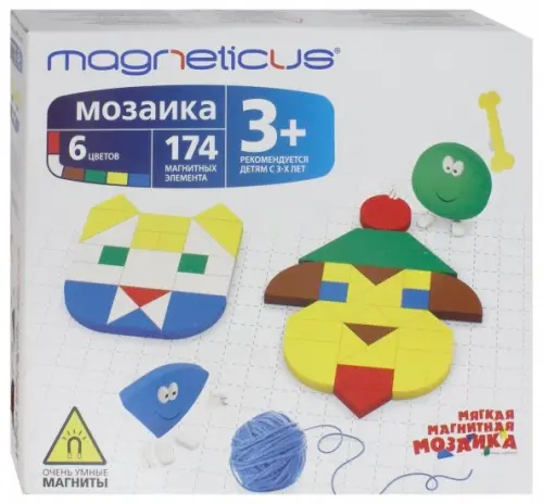 

Мозаика 3+ (6 цветов, 174 элемента), Белый