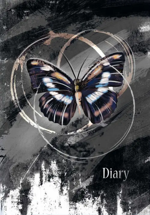 

Ежедневник недатированный DIARY Бабочка, 80 листов, А5, Серый