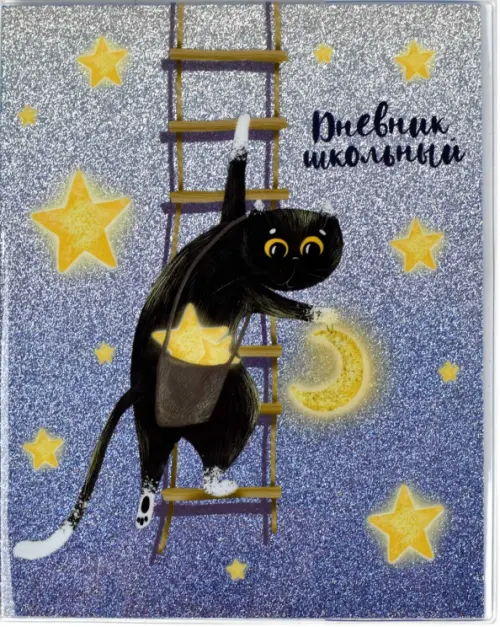 

Дневник школьный. Кот на небе, Синий