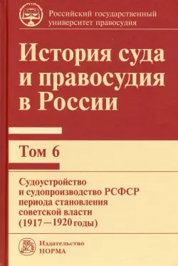 История суда и правосудия в России. Том 6. Судоустройство и судопроизводство в РСФСР (1917-20 годы)