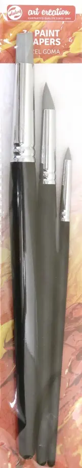

Набор каучуковых шпателей Art Creation, 3 штуки, №2, 6, 10, Серый