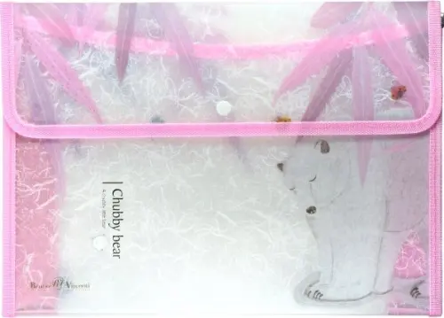 Папка-конверт на кнопке Белая медведица А4 149₽