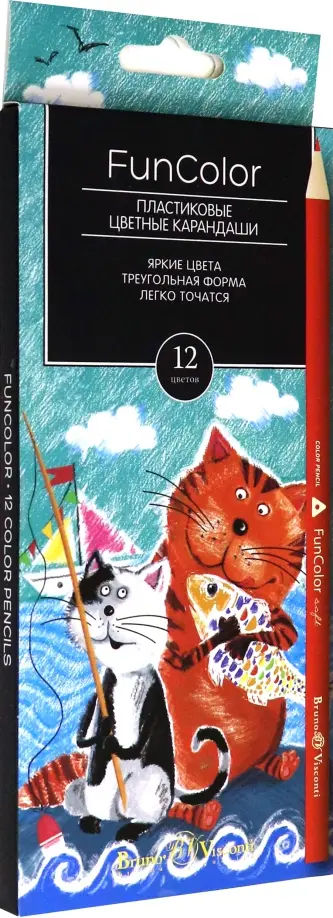 

Карандаши цветные пластиковые Funcolor, 12 цветов