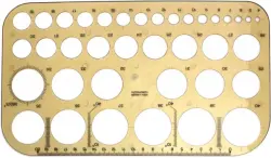 Трафарет, 36 диаметров, 4-40 мм