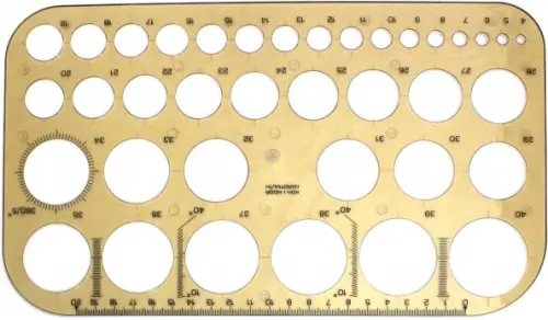 Трафарет 36 диаметров 4-40 мм 222₽