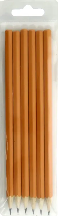 Карандаши чернографитные разной твердости, 6 штук