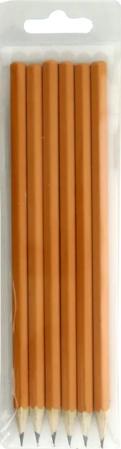 Карандаши чернографитные разной твердости, 6 штук