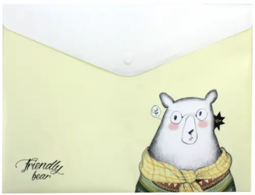 

Конверт на кнопке Lovely Pets, А4, Жёлтый