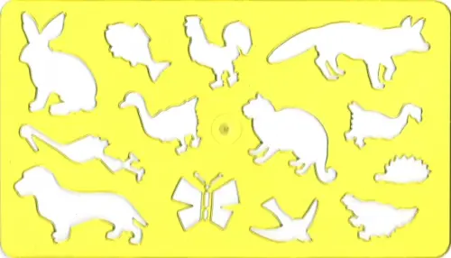 

Шаблон для рисования желтый. Животные, Жёлтый