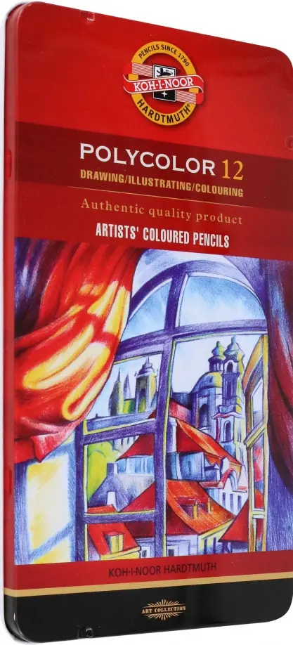 

Карандаши цветные художественные Polycolor 3822, 12 цветов, Красный
