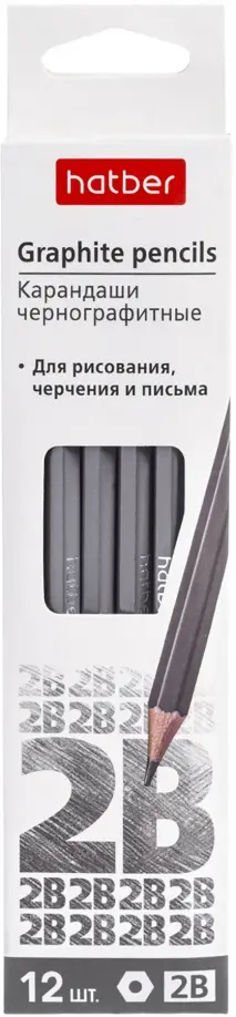 

Карандаш чернографитный Perfect, 2B, Серый