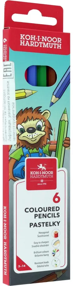 

Карандаши цветные Lion 3551, 6 цветов