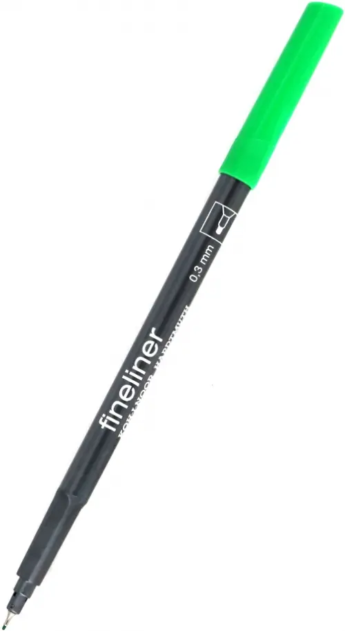 

Линер. Fineliner, зеленый, Зелёный