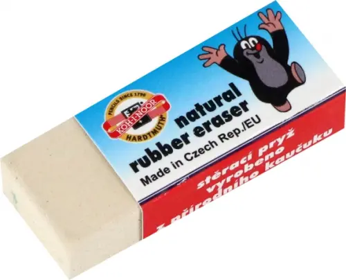 

Ластик мягкий Mole для карандашей 3В-3Н, Белый