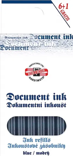 Картриджи для перьевых ручек, 7 штук, синие